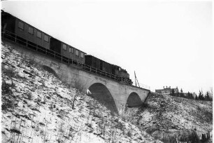Dampflok 16, Zug 305, Lauchertviadukt bei Gammertingen