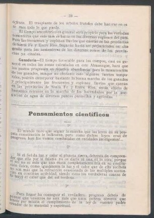 Pensamientos científicos