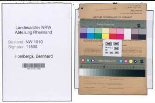 Entnazifizierung Bernhard Hombergs , geb. 08.07.1906 (Vertreter)