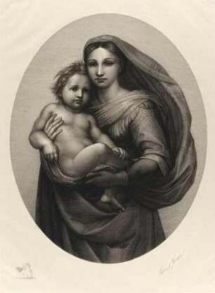 Sixtinische Madonna (Ausschnitt: Madonna und Kind)