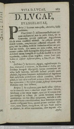 D. Lucae, Evangelistae