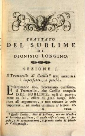Trattato del Sublime di Dionysius Longinus