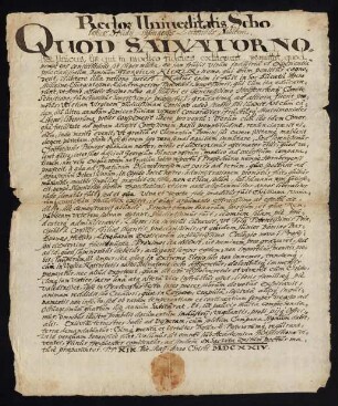 Todesanzeige des Georg Kienlin, einst praefectus Bebenhusanus, 1624.