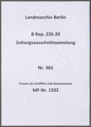 Frauen als Schöffen und Geschworene