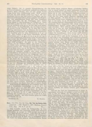 287-289 [Rezension] Beer, Georg, Der Text des Buches Hiob, untersucht. 1. Heft. Kapitel I - XIV