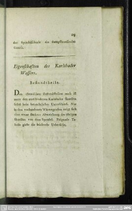 Eigenschaften des Karlsbader Wassers