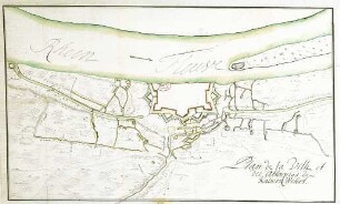 WHK 11 Spanischer Sukzessionskrieg 1701-1713 bis zum Frieden von Rastatt: Plan der Belagerung von Kaiserwerth, 1702