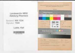 Entnazifizierung Karl Lueke , geb. 01.02.1908 (Stabsfeldwebel)