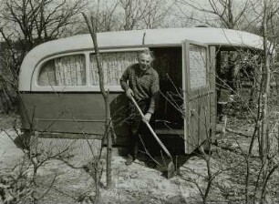 Korswandt. Campingwagen der Deutschen Fotothek