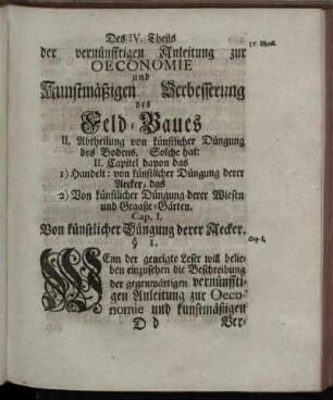 II. Abtheilung von künstlicher Düngung des Bodens.