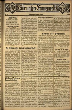 Zweite Ausgabe vom Donnerstag, den 08. März 1934.