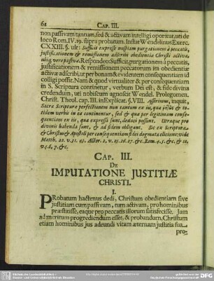 Cap. III. De Imitatione Justitiae Christi