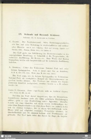 3 N. Stehende und fliessende Gewässer