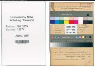 Entnazifizierung Willi Jacke , geb. 06.09.1905 (Kaufmaennischer Angestellter)
