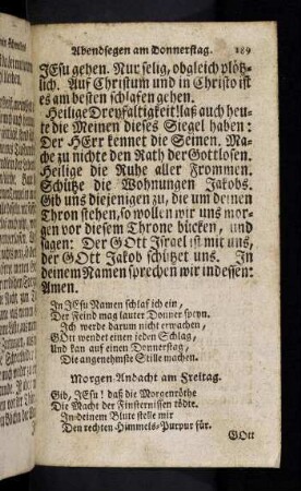 189-200, Morgenandacht am Freitag; Abendandacht am Freitag