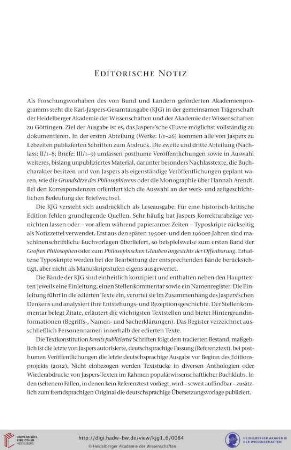 Editorische Notiz