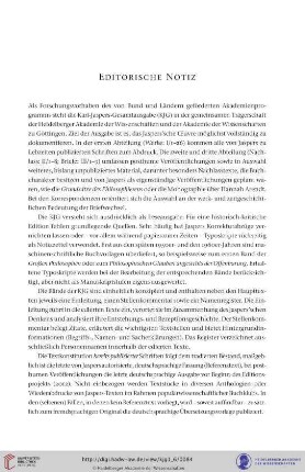 Editorische Notiz