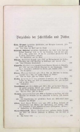 Verzeichnis der Schriftsteller und Dichter