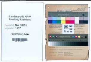 Entnazifizierung Max Fellermann , geb. 22.05.1890 (Prokurist)