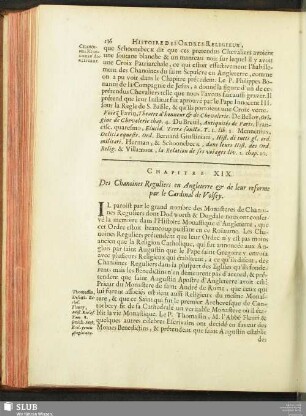 Chapitre XIX. De Chanoines Reguliers de Angleterre & de leur reforme par le Cardinal de Volsey