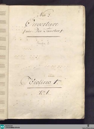 Der Taucher. Excerpts - Don Mus.Ms.S.B.3 Nr.2 : orch; KWV 1110