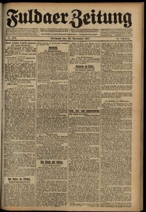 Ausgabe vom Mittwoch, den 28. November 1917.