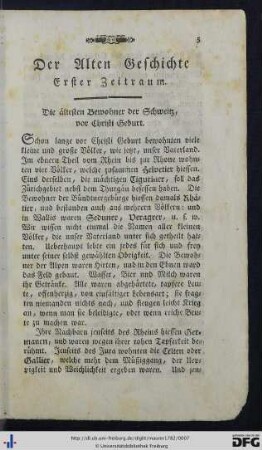 Alte Geschichte. Bis Ao. 1308.