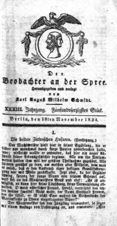 45. Stueck, 10. November 1834