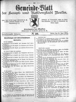 1901,25: No. 25, 23. Juni 1901