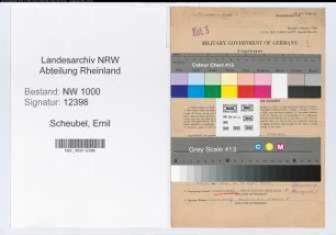 Entnazifizierung Emil Scheubel, geb. 28.06.1900 (Kaufm.Angest.)