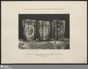 Empiregläser mit Eglomisé-Medaillons