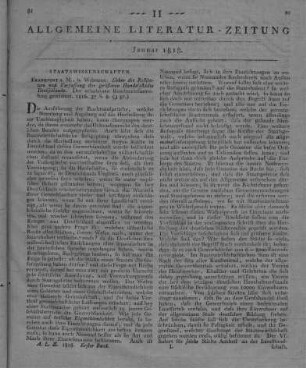 Ueber die Restitution und Verfassung der größeren Handels-Städte Teutschlands. Frankfurt am Main: Wilmans 1816