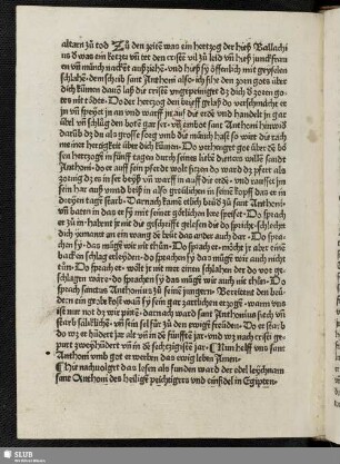 Hie nachuolget das lesen als funden ward der edel leychnam sant Anthoni des heiligen peichtigers und einsidel in Egipten