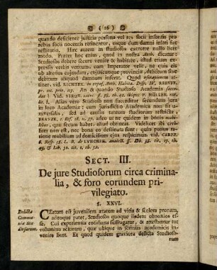 26-34, Sectio III (§ XXVI - XXXVI)