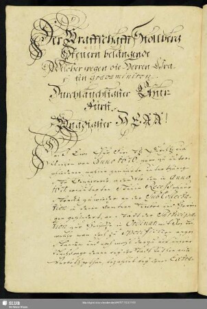 Der Graffschafft Stollberg Steuern belangende, welcher wegen d. Herren Grafen gravaminiren; dat. Stollberg, 6.3.1684