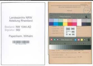 Entnazifizierung Wilhelm Papenheim , geb. 07.04.1889 (Buerovorsteher)