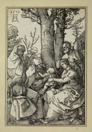 Die Heilige Familie mit Joachim und Anna unter dem Baum