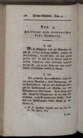 Kap. 4. Zwillinge und untergeschobene Geburten.