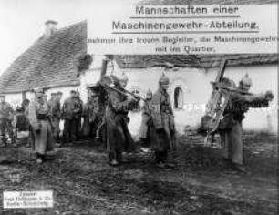 Deutsche Soldaten einer Maschinengewehr-Abteilung