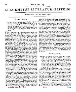 1798: Allgemeine Literatur-Zeitung