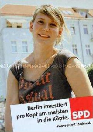 Wahlplakat der SPD zur Wahl des Berliner Abgeordnetenhauses am 19. September 2006