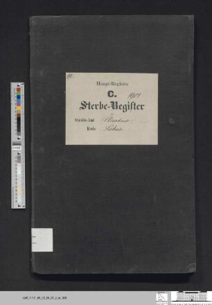 Sterberegister Kliestow 1901