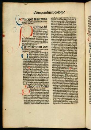43v-45r, Incipit tractatus sextus de septem donis spiritus sancti et eorum declaratione.