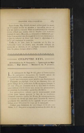 Chapitre XXVI. Arrestation du P. Deguette. - Episcopat de Mgr Blanc. - Mgr Mutel. - Massacre du P. Jozeau.