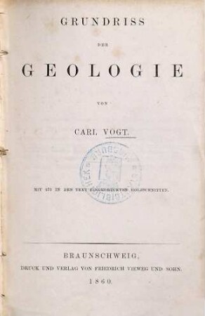 Grundriß der Geologie