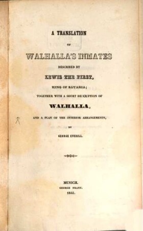 A translation of Walhalla's inmates