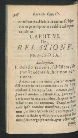 Caput VI. De Relatione.