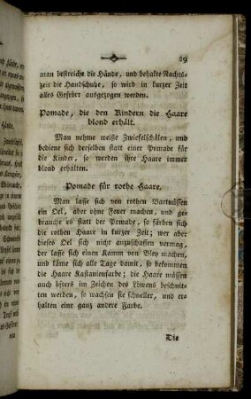 Pomade für rothe Haare.