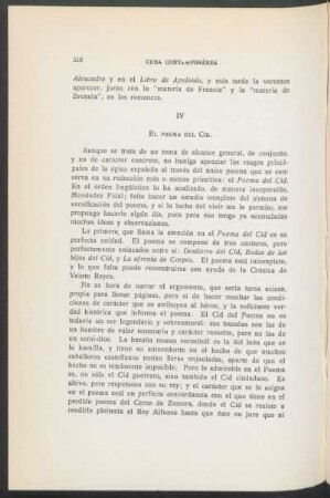 IV - El Poema del Cid
