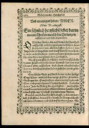 [Gebet von der Herrligkeit deß ewigen Lebens.]